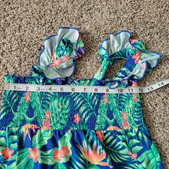 Wonder Nation Girls Smocked Sleeveless Maxi Dress Size 10/12 - Picture 13 of 14